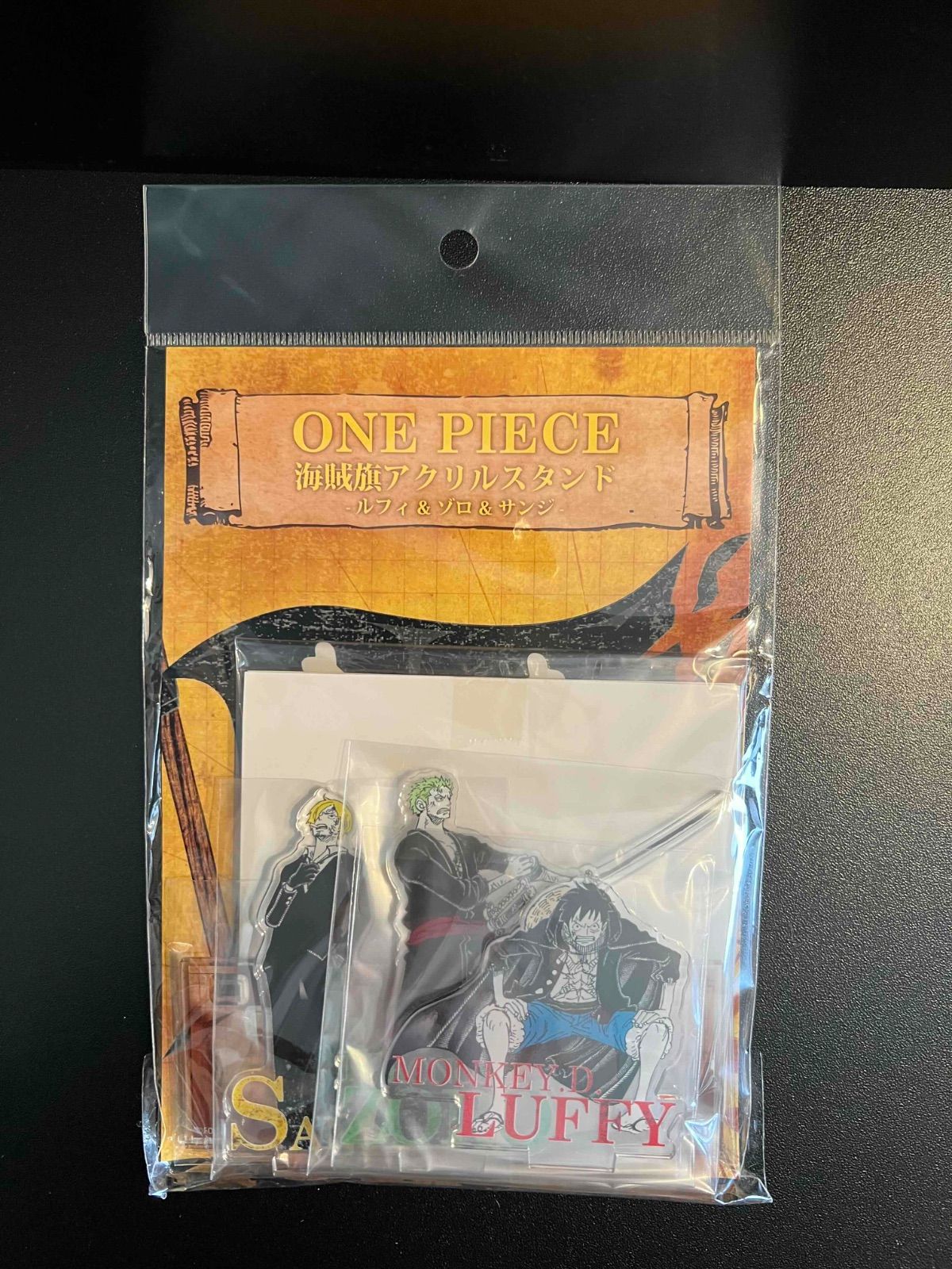 ワンピース 海賊旗アクリルスタンド 3種セット (ルフィ＆ゾロ＆サンジ