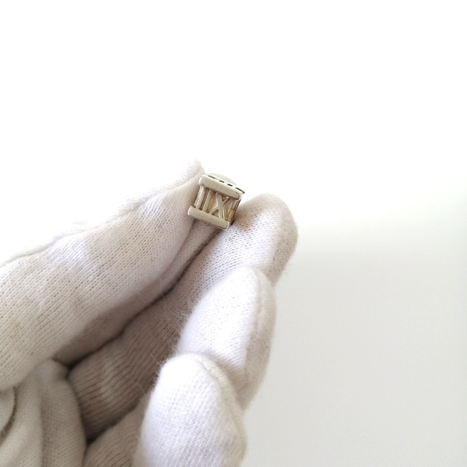 美品 Tiffany & Co. ティファニー ピアス 片耳 片方 キューブ シルバー