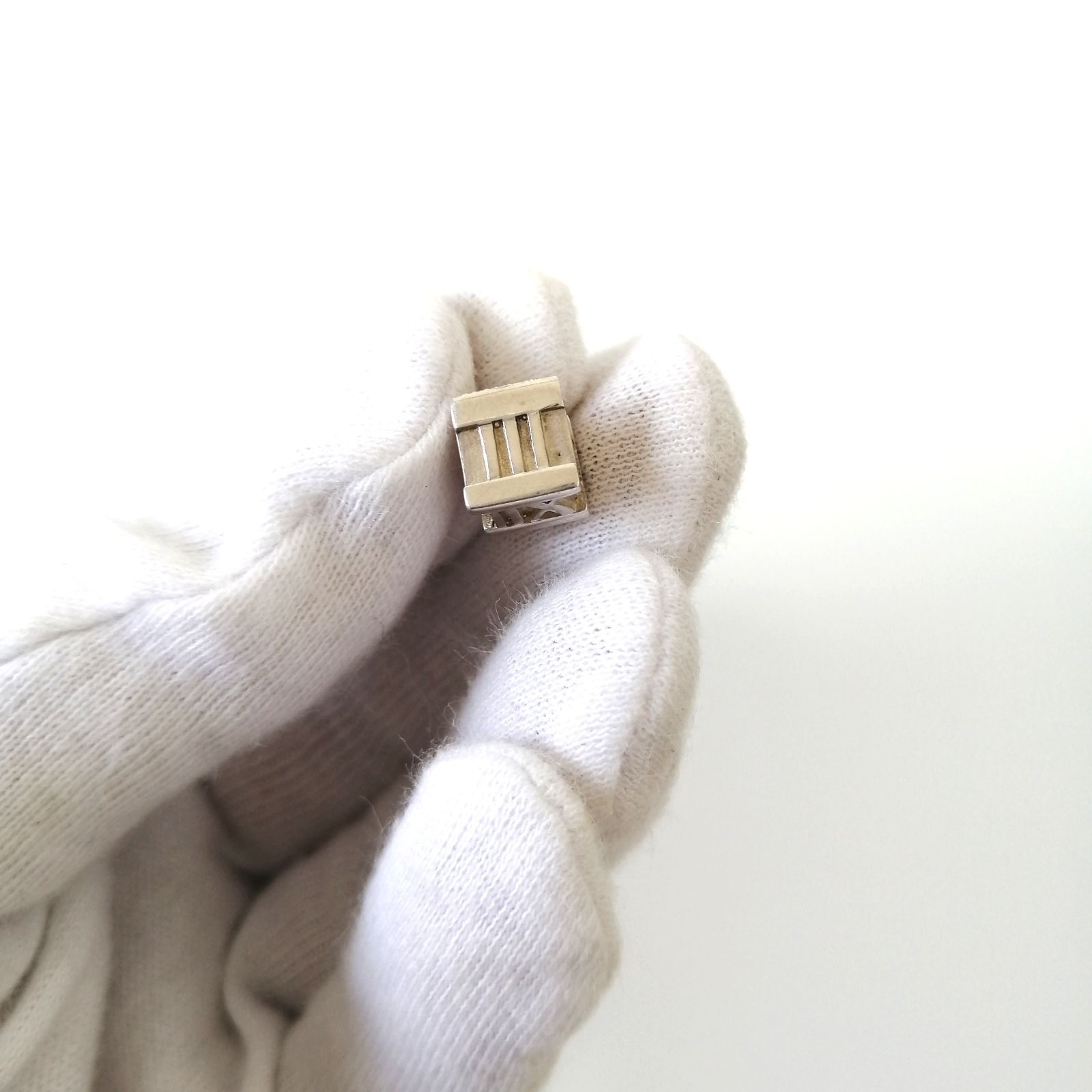 美品 Tiffany & Co. ティファニー ピアス 片耳 片方 キューブ シルバー