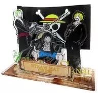 ワンピース 海賊旗アクリルスタンド 3種セット (ルフィ＆ゾロ＆サンジ