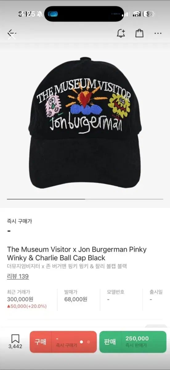 THE MUSEUM VISITOR キャップ Jon Burgerman THE MUSEUM VISITOR ザミュージアムビジターとJon Burgerman コラボ