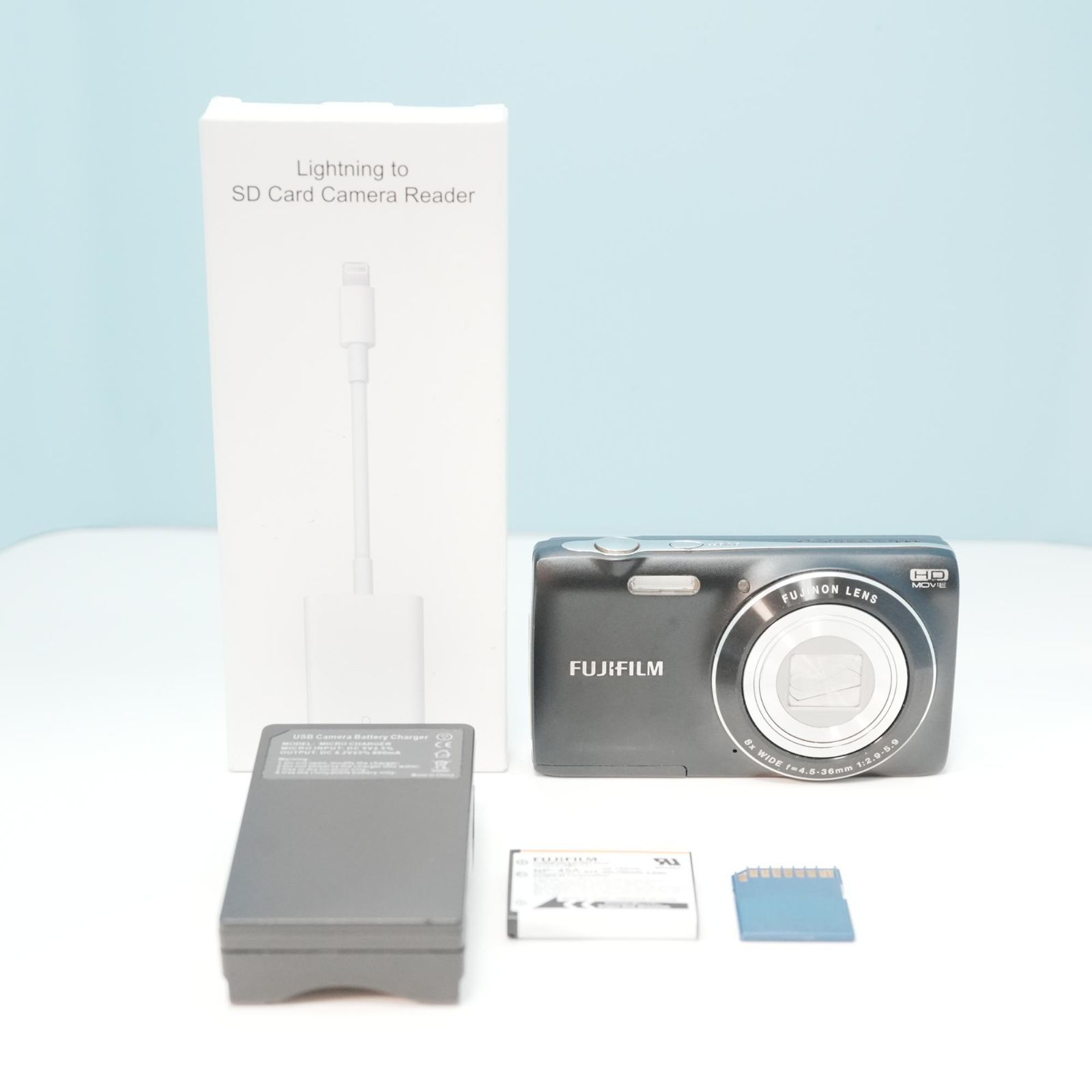 FUJIFILM FINEPIX JZ250 デジカメ スマホ転送OK フルセット 美品 a5663