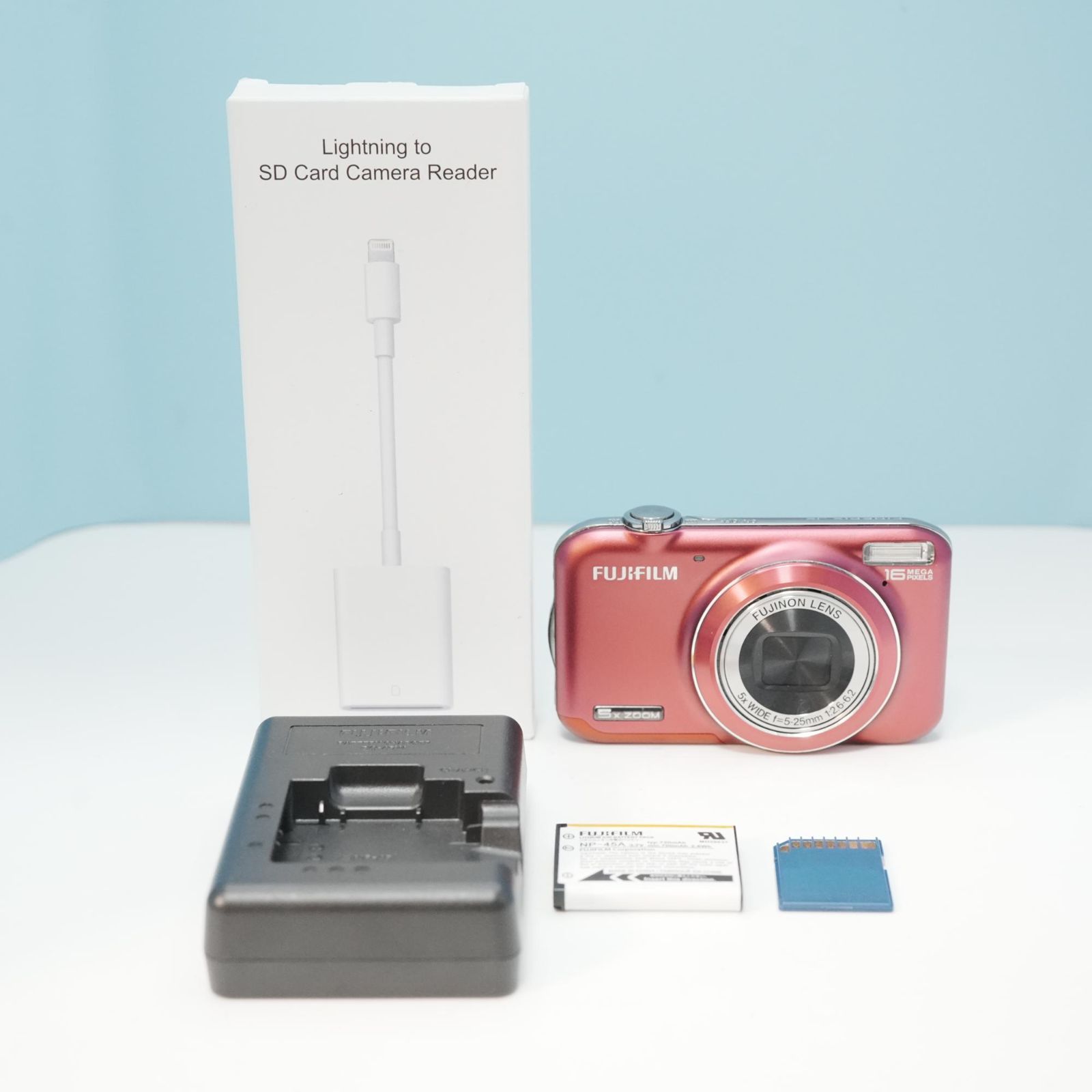 FUJIFILM FINEPIX JX400 デジカメ スマホ転送OK フルセット 美品 a5666