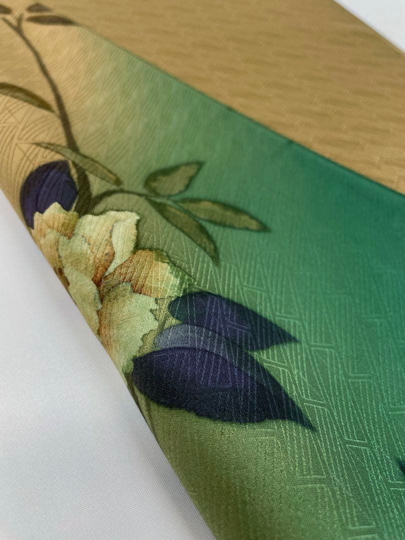 付け下げ 斉藤三才 手描 紋意匠 八掛付き 正絹 反物 T9219 - メルカリ