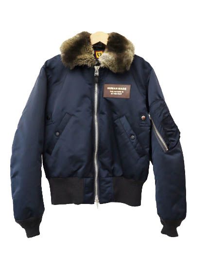 ヒューマンメイド HUMAN MADE 24AW Flight Jacket Navy ロゴ 虎