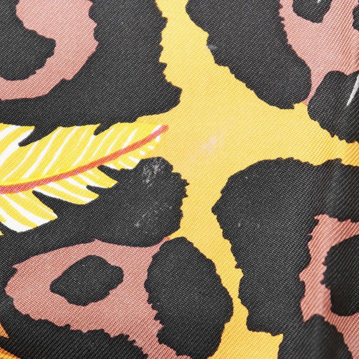 HERMES エルメス カレ90 シルク100％ JAGUAR QUETZAL ジャガー