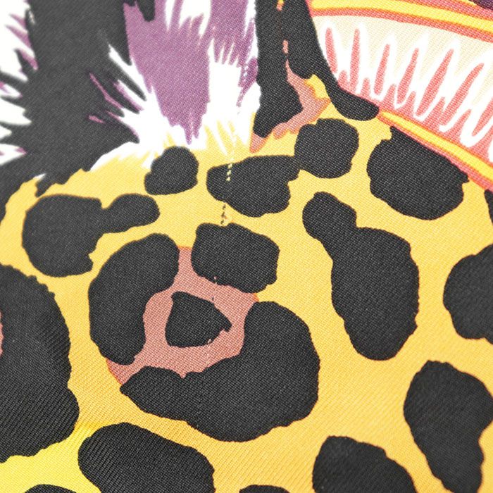 HERMES エルメス カレ90 シルク100％ JAGUAR QUETZAL ジャガー
