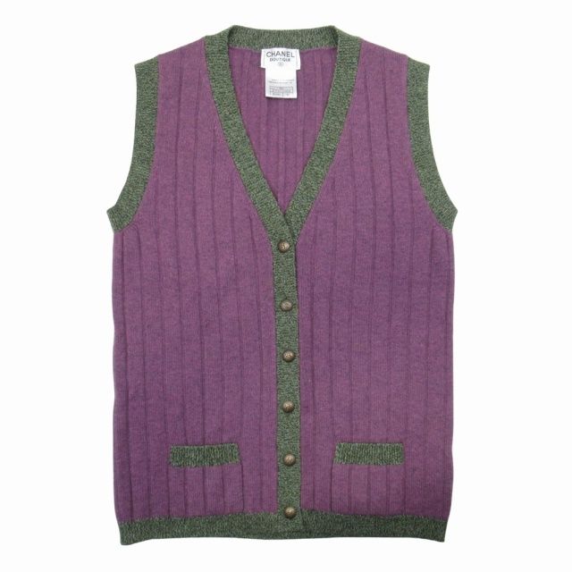 極美品 97A 97aw ヴィンテージ シャネル CHANEL ココボタン カシミヤ