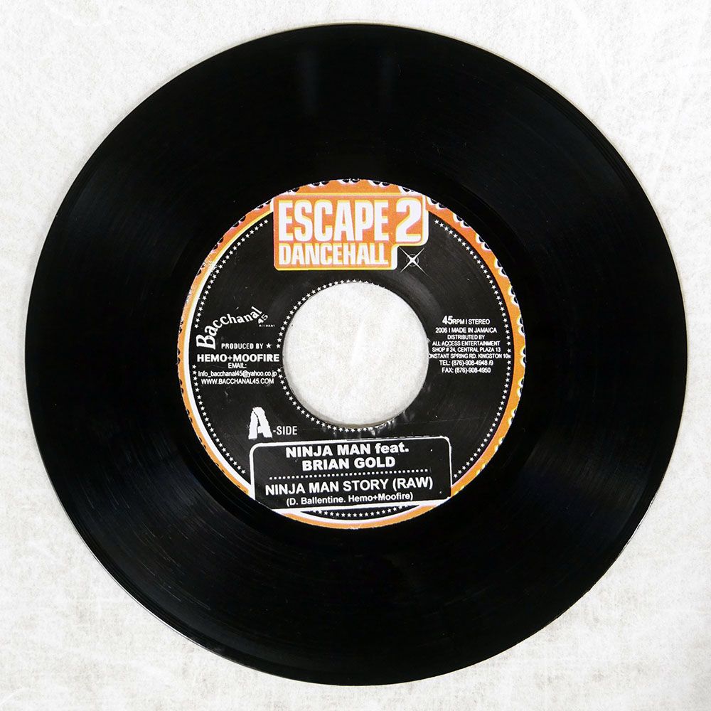 ジャマイカ盤 NINJA MAN FEAT. BRIAN GOLD / RICKY TICKY/NINJA MAN