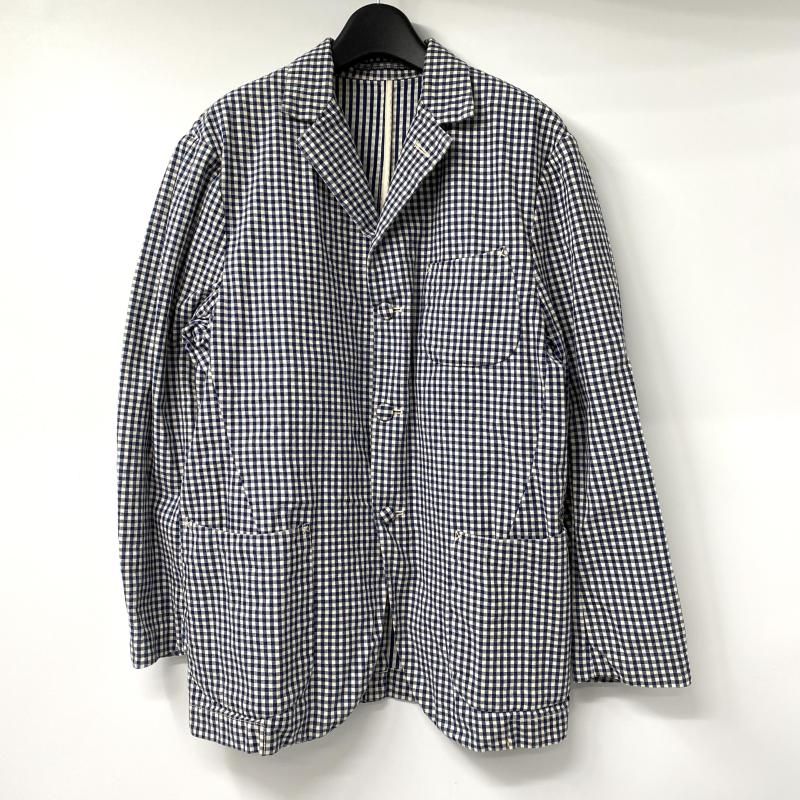 エヴィス　ヤマネデラックス　ゴルフジャケット　ギンガムチェック　クリーニング済み 中古】EVISU YAMANE ギンガムチェック3Bテーラードジャケット サイズ40