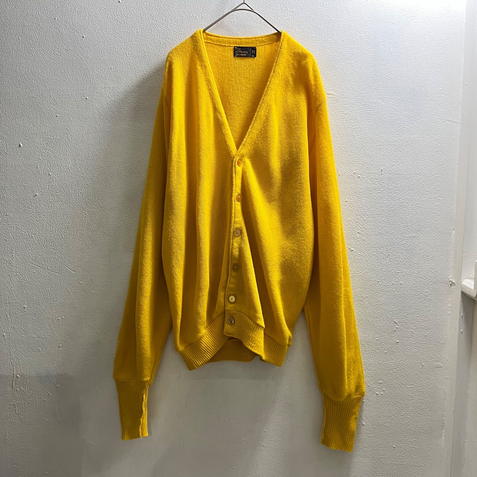 USA 70s Vintage カーディガン レアカラー L ニット セーター 羽織