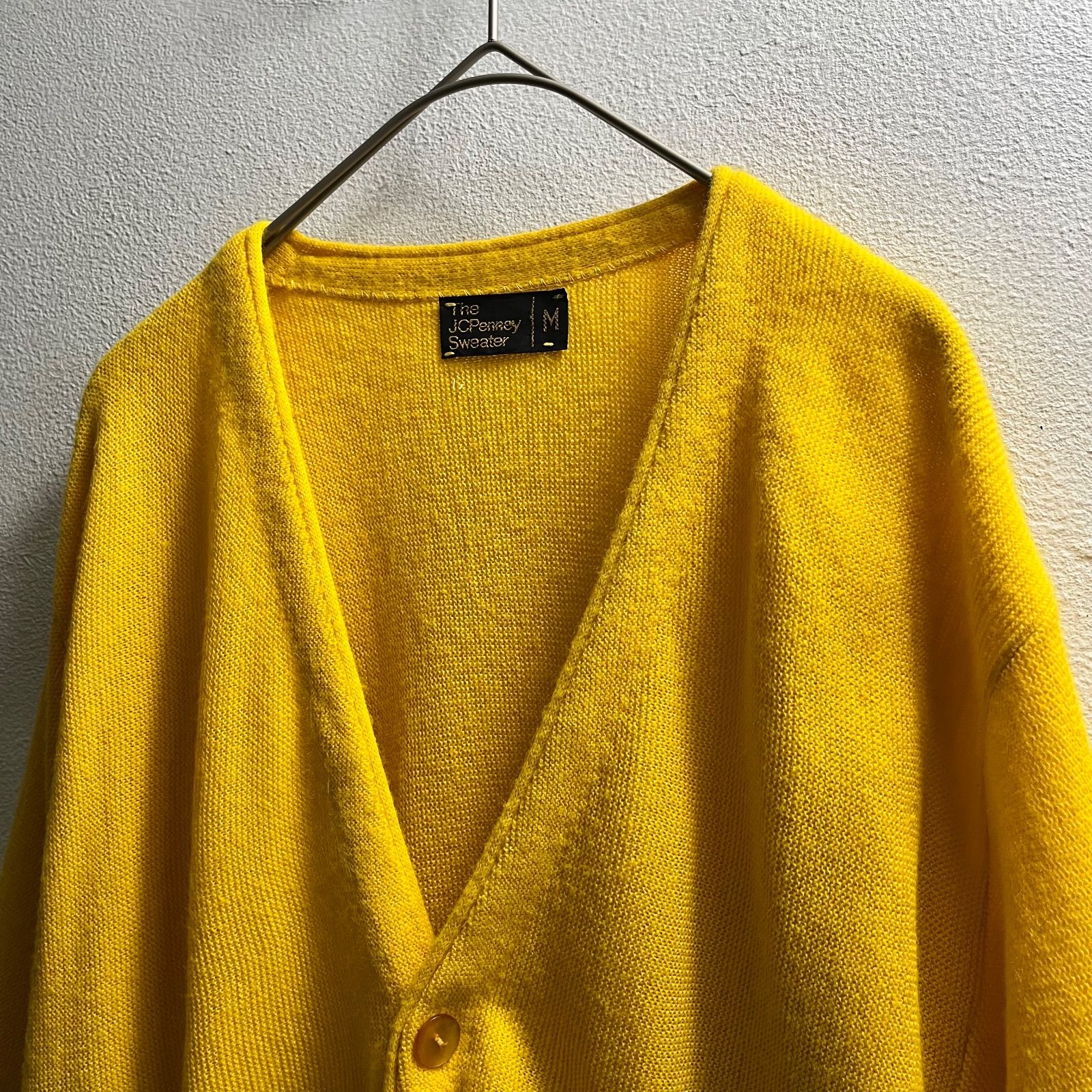 USA 70s Vintage カーディガン レアカラー L ニット セーター 羽織 
