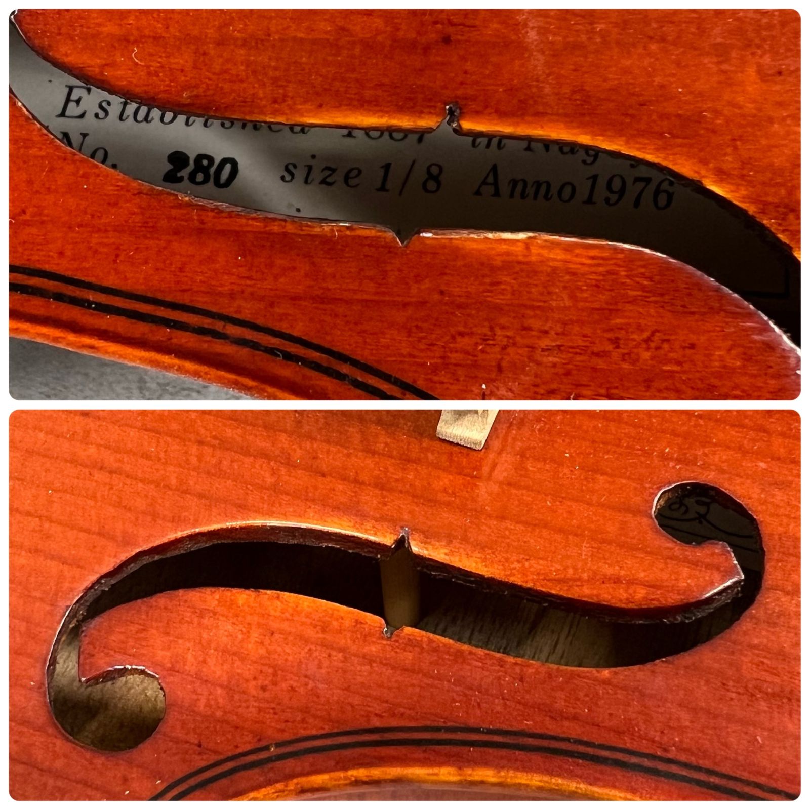 スズキ バイオリン No.280 1/8サイズ 1976年製 弓 ハードケース 分数