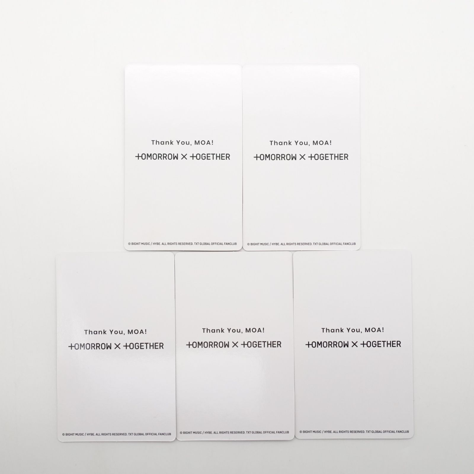 TXT FC3期 継続特典 5枚セット トレカ フォト カード TOMORROW X