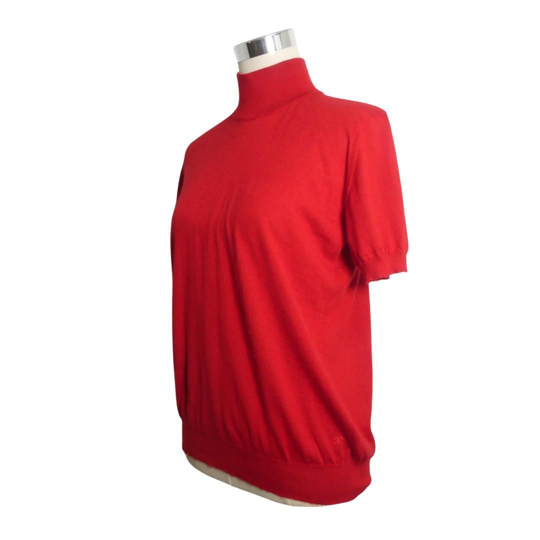 美品 CHANEL シャネル サイズ44 カシミヤ×シルク ココマーク 刺繍