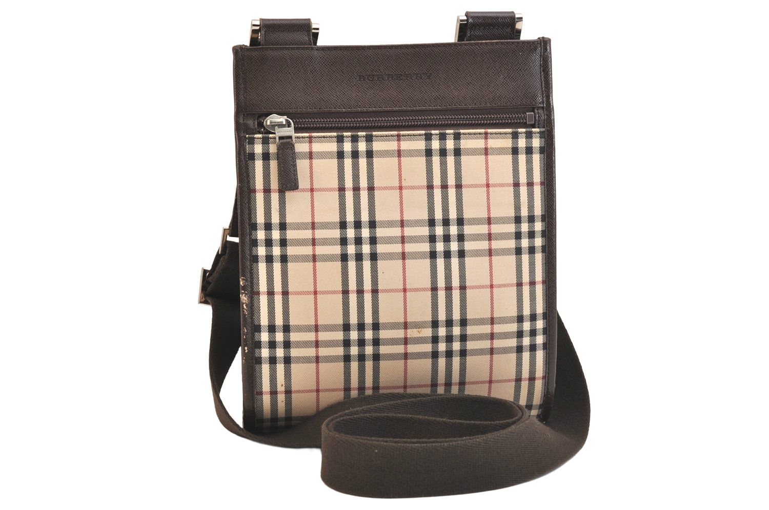 BURBERRY バーバリー ノバチェック柄 ショルダークロスボディーバッグ 