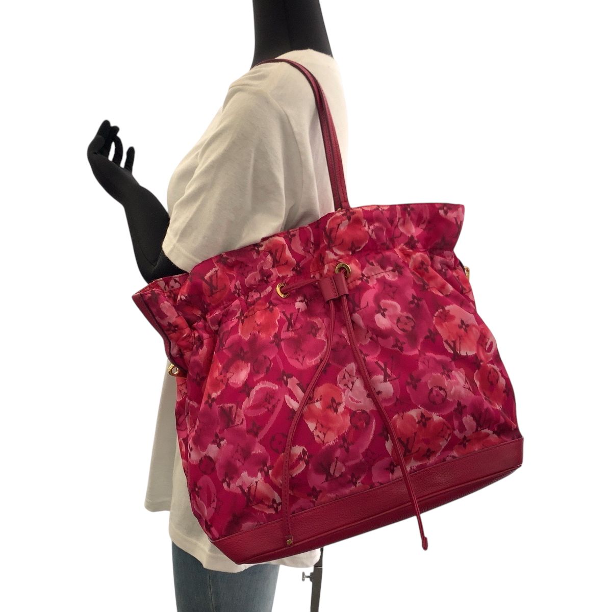 美品 LOUIS VUITTON ルイヴィトン イカットフラワー ノエフルMM ローズ
