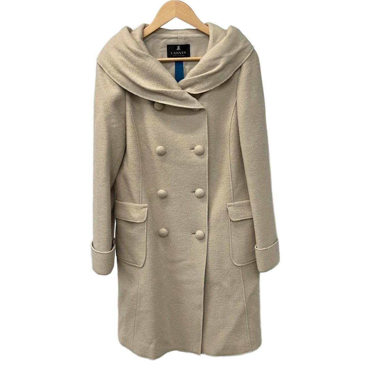 LANVIN COLLECTION コート ベージュ 40 ダブルボタン 上品 LANVIN COLLECTION(ランバンコレクション) コート サイズ40 M