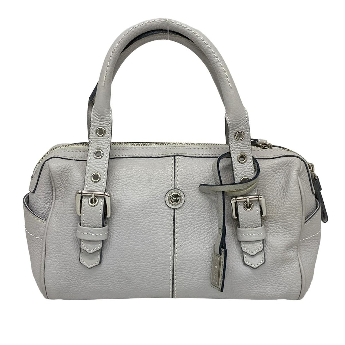 近年モデル·未使用✨銀座かねまつ レザー　 ハンドバッグ グレージュ 優秀通勤バッグ】雨の日も安心！「銀座かねまつ」のレザーバッグに