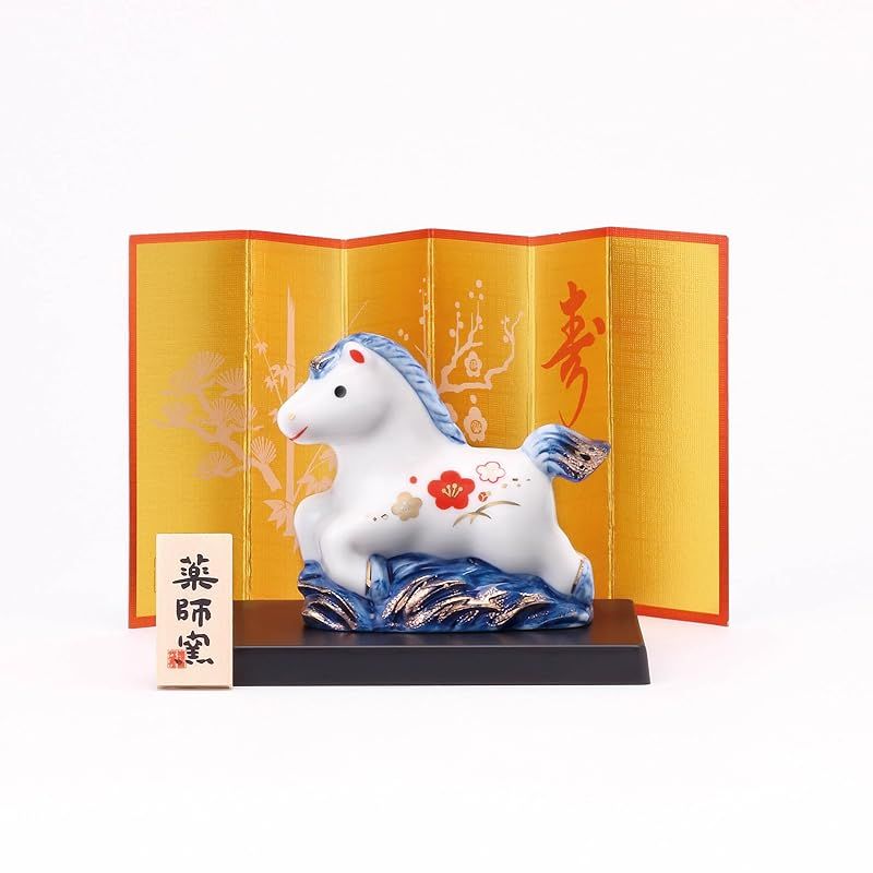 薬師窯 染錦招福午(小) 88 - メルカリ