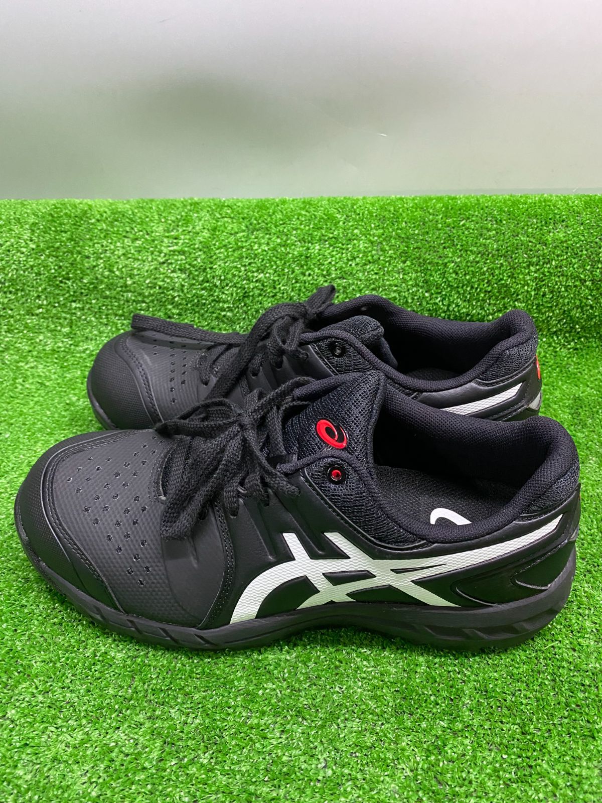 ○アシックス 安全靴 25.5センチ 紐靴 ブラック×ホワイト 未使用品