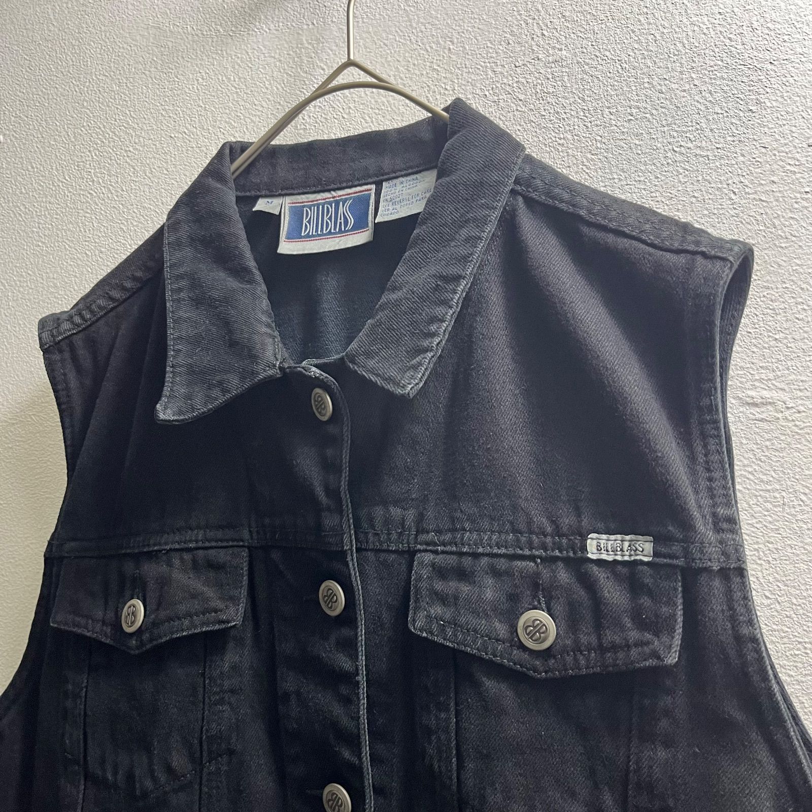 USA 90s ヴィンテージ ブラックデニム ベスト 黒 ジーンズ アメリカ