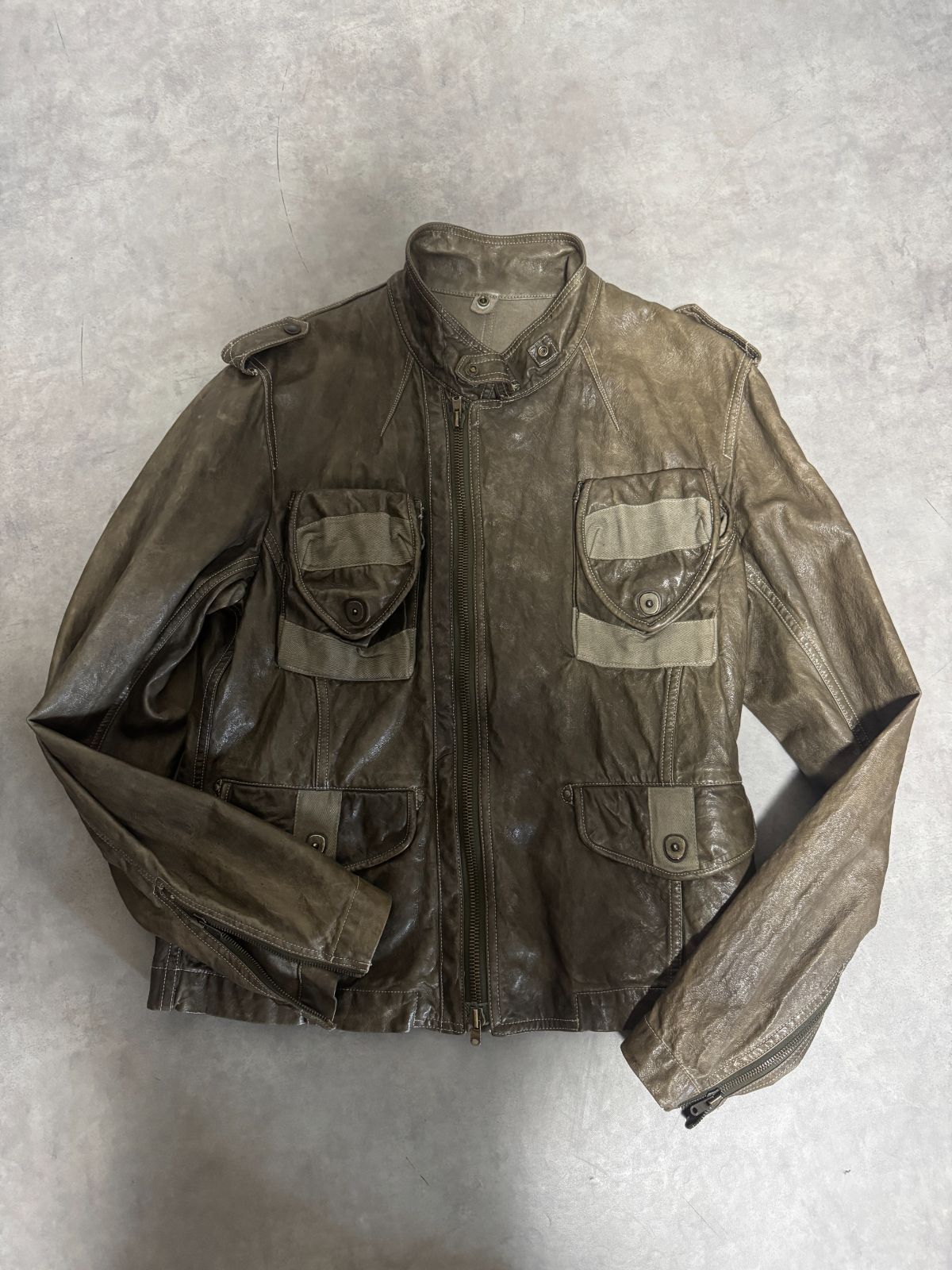 キミノリモリシタ/kiminori morishita】ブルーフォックスファーレザー