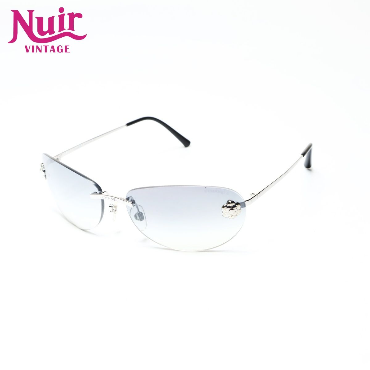 CHANEL シャネル サングラス カメリア リムレス グラデーションレンズ