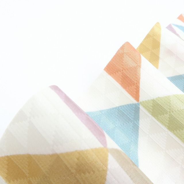 百華 Y 4289 未着用 単衣 正絹 袖無双 仕付け糸 半襟付 手縫い仕立て ミツウロコ 長襦袢 着物