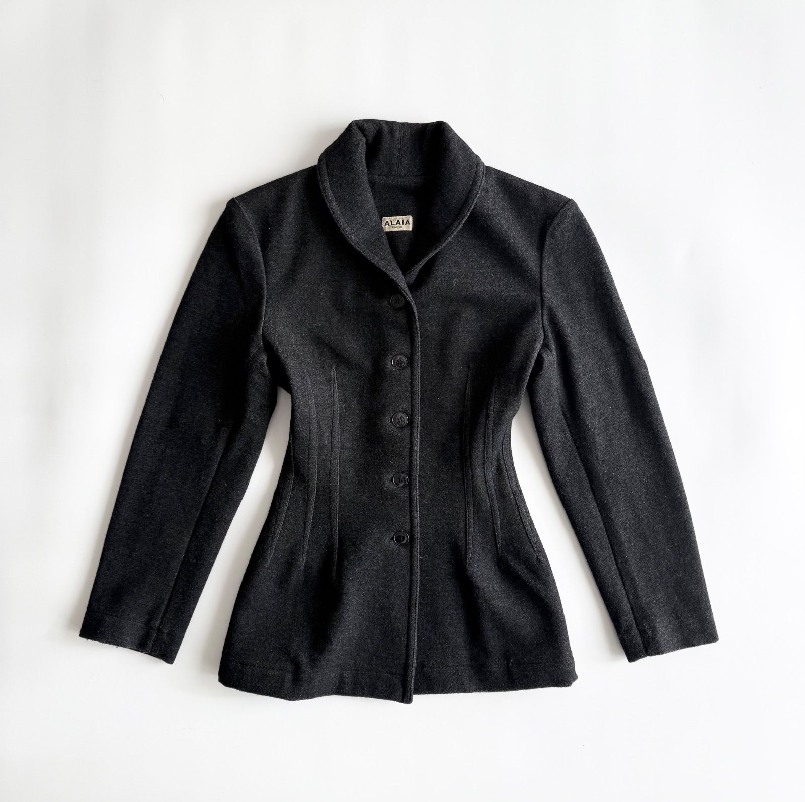 ALAÏA ブラック テーラードジャケット 36 1990s Azzedine Alaïa jacket アライア アーカイブ archive ジャケット