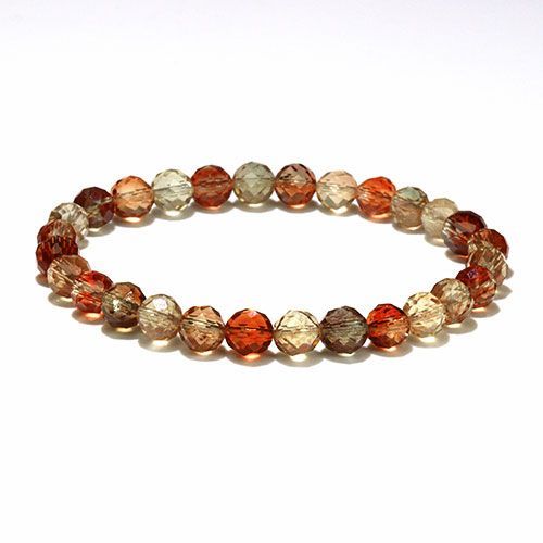 Kayaページ》14Kgf❩ 素敵✧*薔薇アンデシンのブレスレット K2050-1〕約6mm 高品質 希少石 ミックスカラーアンデシン ブレスレット