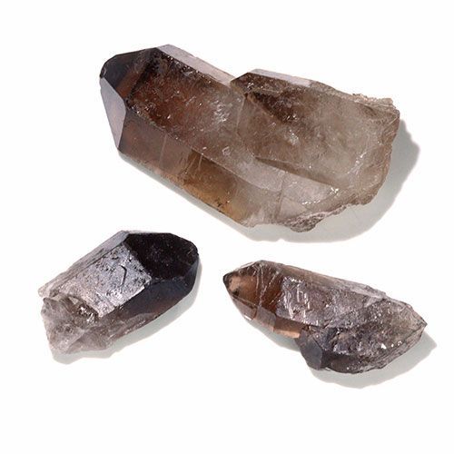 D454〕3点 ブラジルミナスジェライス州産 スモーキークォーツ 原石