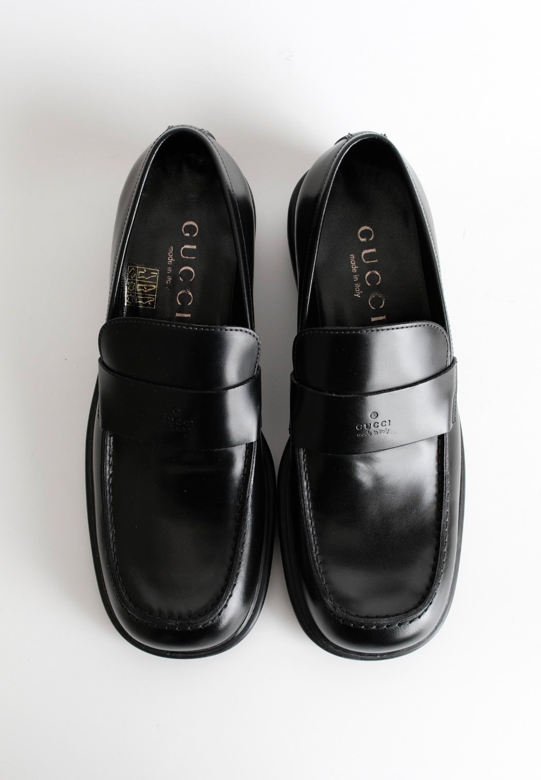 90s 00s GUCCI 43E ローファー archive トムフォード期 2000s GUCCI BY TOM FORD MEN LEATHER LOAFER グッチ トムフォード期