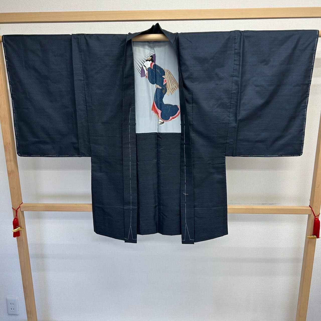 男羽織り 本場大島紬 泥藍染め 正絹 亀甲 MK-2737 - メルカリ