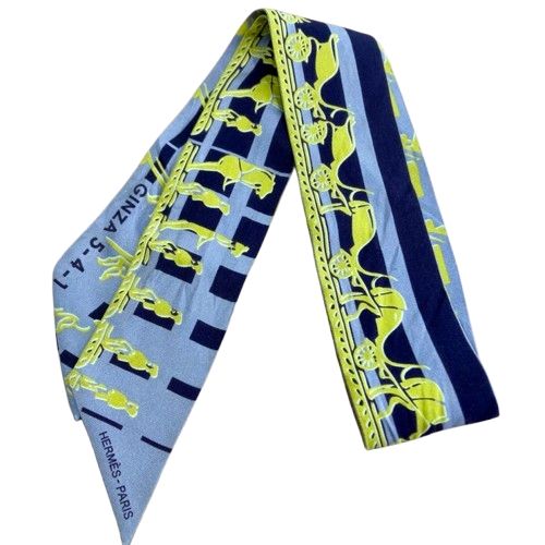 ♪Hermes エルメス ツイリー 銀座限定 GINZA4-5-1 シルク スカーフ