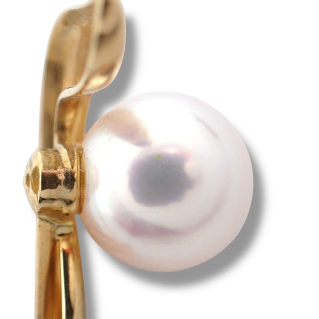 ミキモト 7.0mm あこや パール イヤリング K18 750 4504 - メルカリ