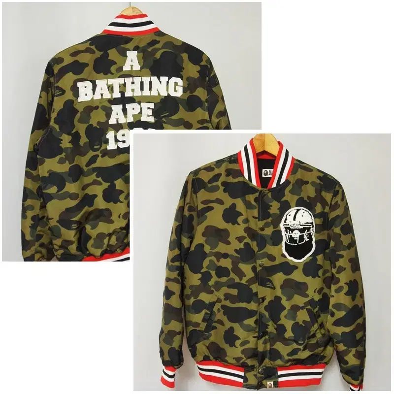 AAPE by A Bathing Ape Black Graphic Down Jacket AAPE by A A 