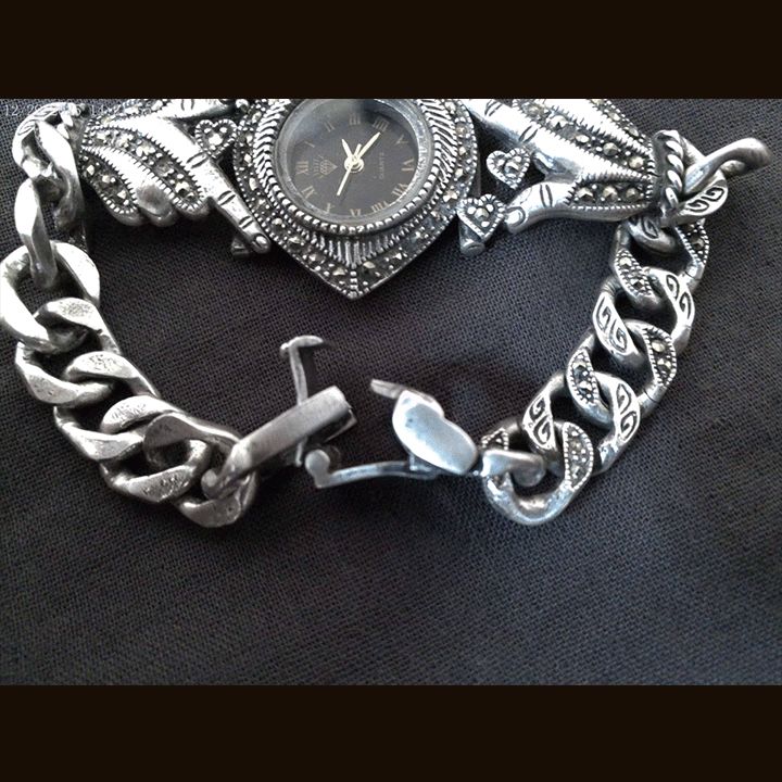 マーカサイト装飾ブレスウォッチMK04ハート＆フィンガー - メルカリ