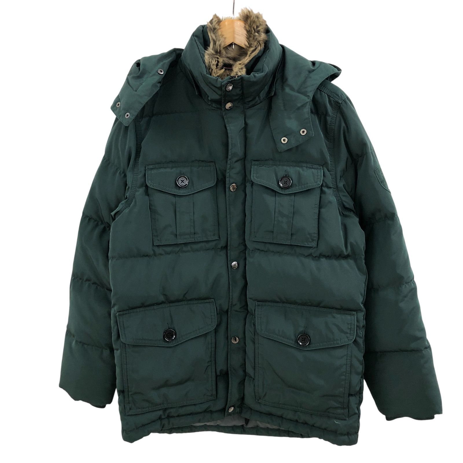 ZM1706 TOMMY HILFIGER フード付ダウンハーフコート 着脱可能ファー 