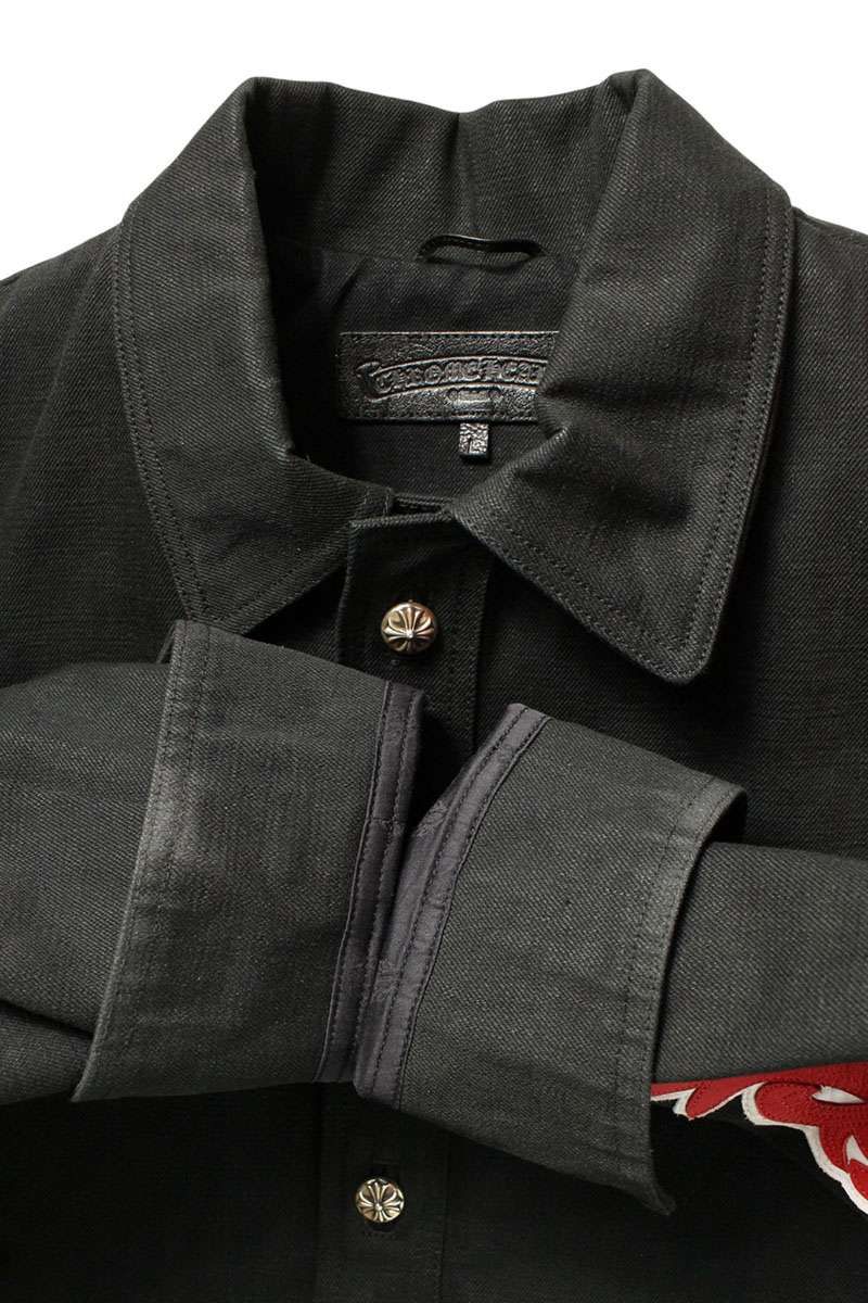 クロムハーツ CLASSIC JEAN クラシックジーン 袖フローラルレザー