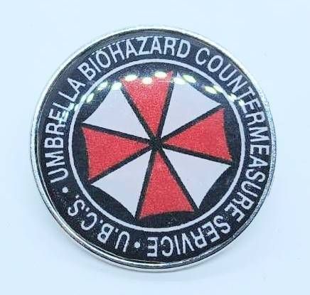 アンブレラ まわり字 バイオハザード 丸 ピンブローチ ピンズ PINS