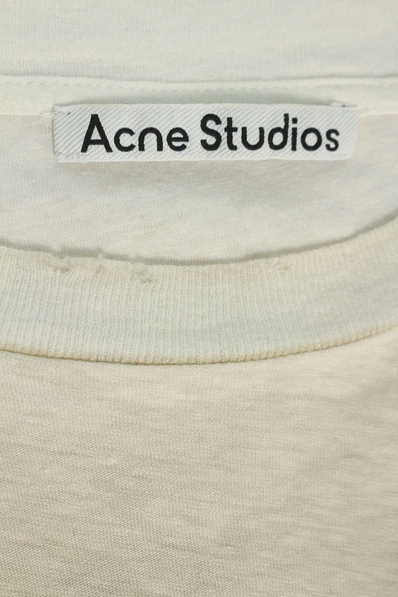 アクネストゥディオズ FN-UX-TSHI000016 ダメージ加工ロゴプリント長袖