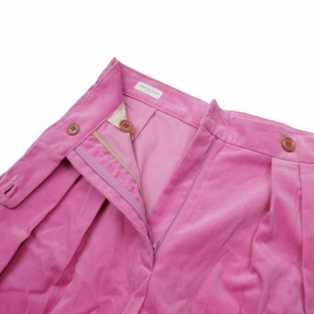 ドリスヴァンノッテン DRIES VAN NOTEN ベルベット地 2プリーツ ハーフ