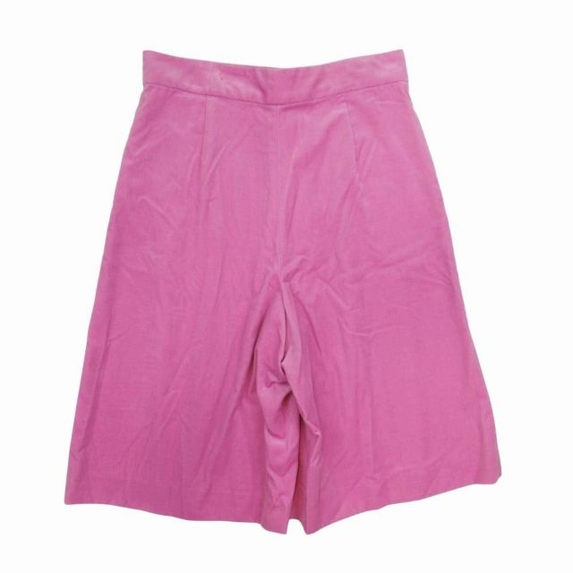 【中古】ドリスヴァンノッテン DRIES VAN NOTEN ベルベット地 2プリーツ ハーフパンツ タック ワイドシルエット 36 ドリスヴァンノッテン DRIES VAN NOTEN ベルベット地 2プリーツ ハーフ