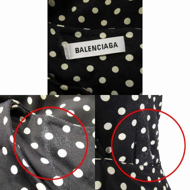 19aw バレンシアガ BALENCIAGA ドット フィッシュテール ワンピース
