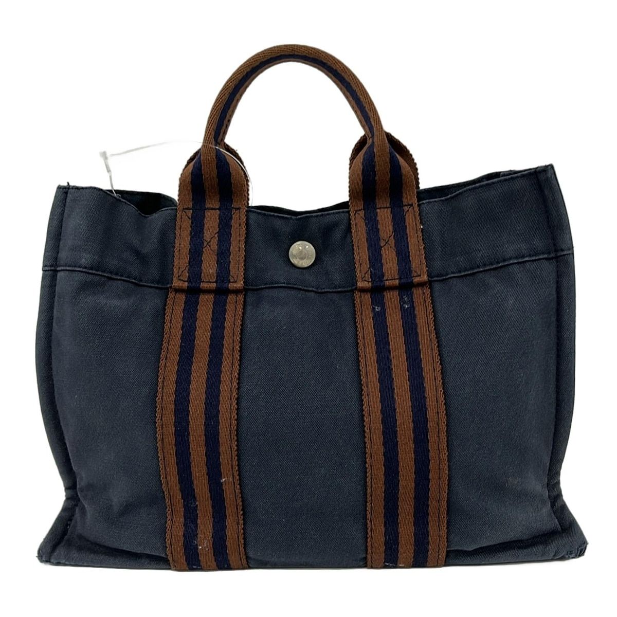 HERMES(エルメス) トートバッグ フールトゥトートPM ネイビー×ブラウン 