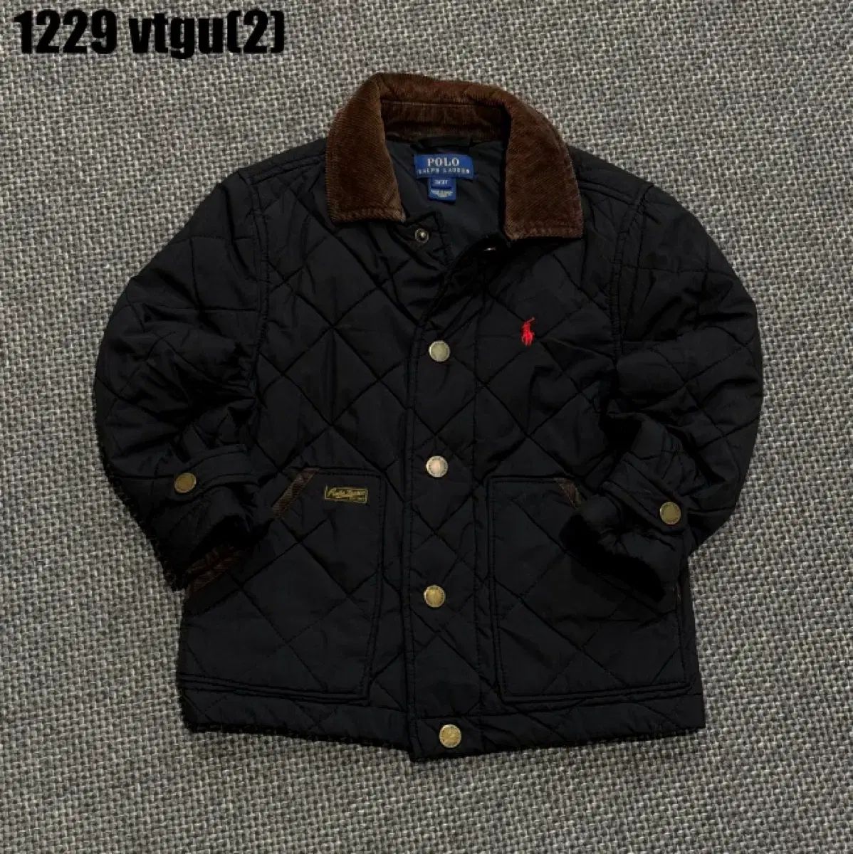 ポロラルフローレン キッズ ブラック キルティング ジャケット - メルカリ