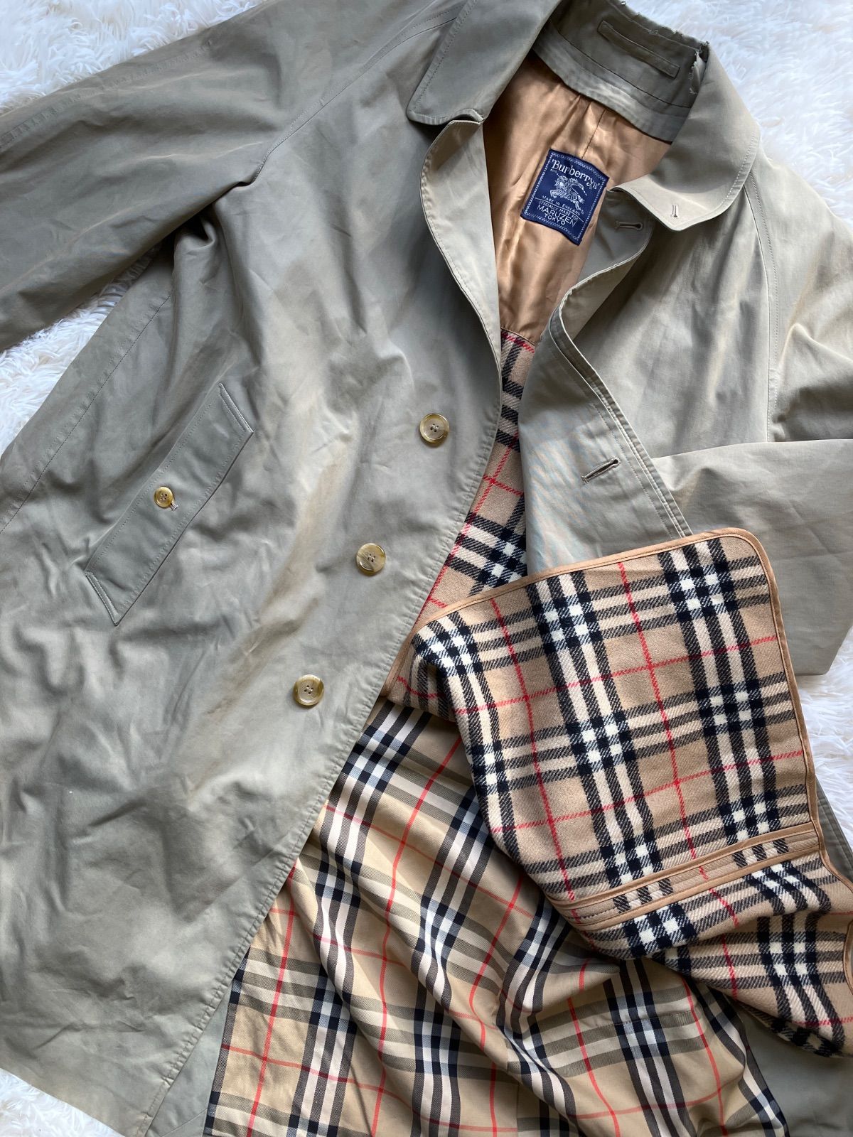 BURBERRY バーバリー トレンチコート ライナー付き カーキ系 5858