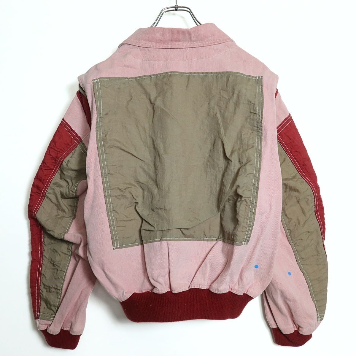 ピンクハウス☆ジップアップブルゾン デニム×ナイロン 大きいサイズL