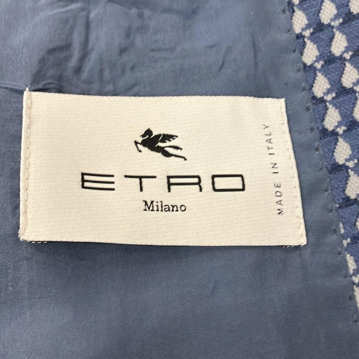 ETRO(エトロ) ジャケット サイズ54 L メンズ美品 - ネイビー×ライト